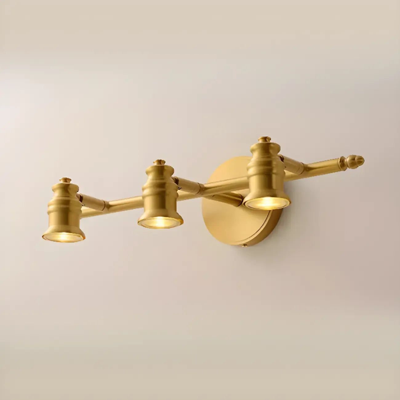 Antique Copper Gold Bath Vanity Light Fixture Hardwired