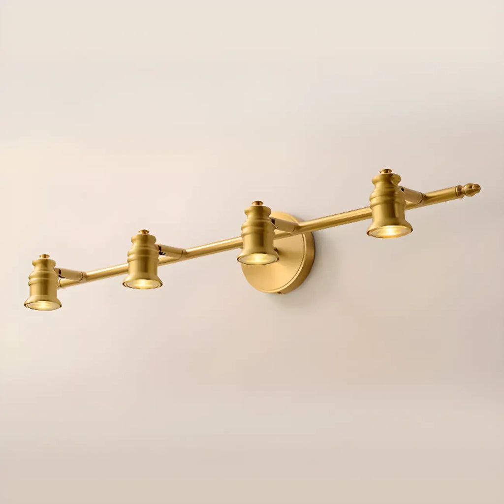 Antique Copper Gold Bath Vanity Light Fixture Hardwired