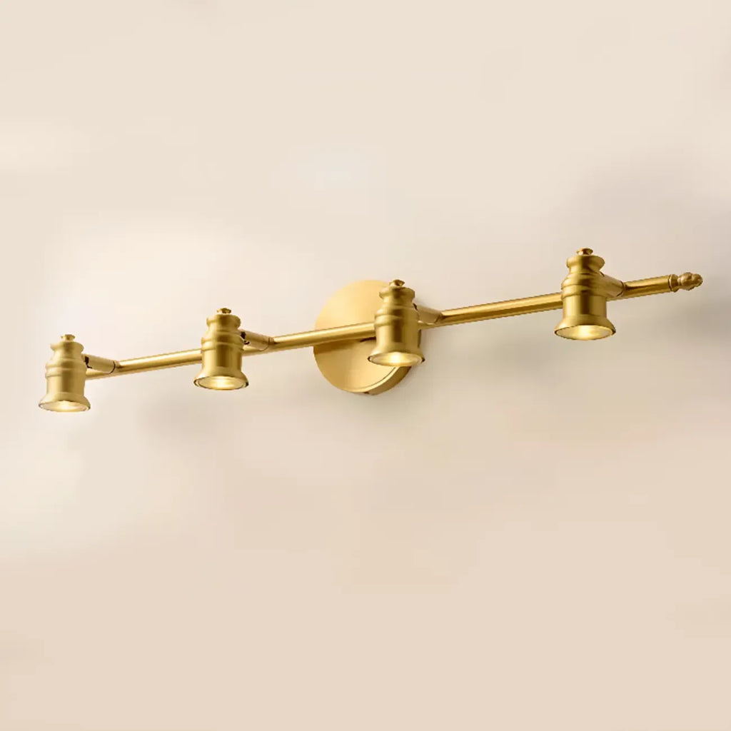Antique Copper Gold Bath Vanity Light Fixture Hardwired
