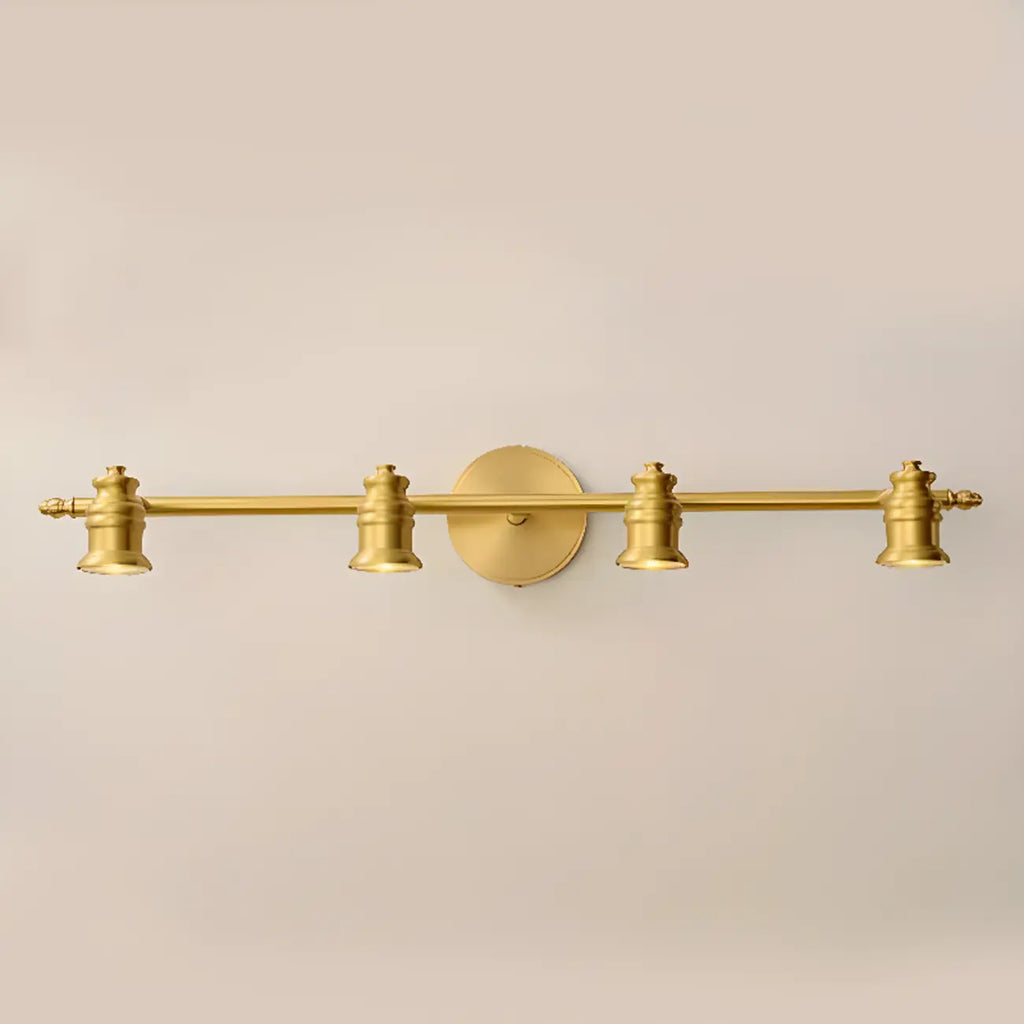 Antique Copper Gold Bath Vanity Light Fixture Hardwired