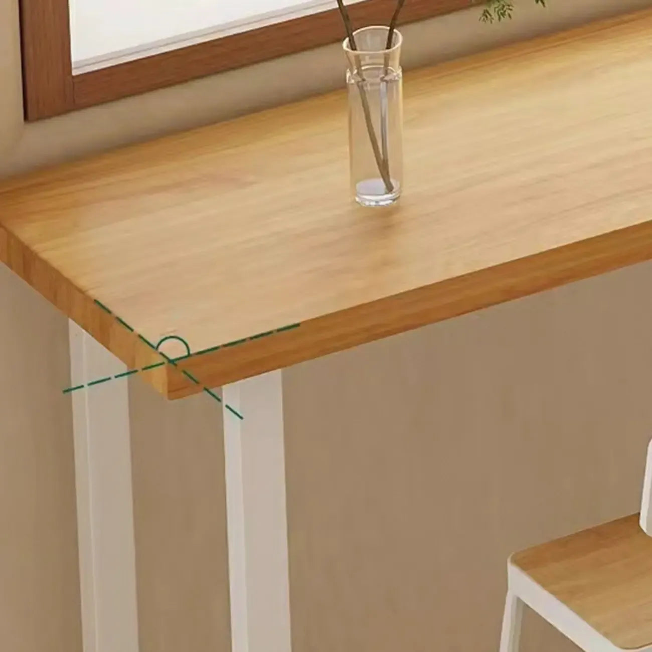 Simplistic Pine Wood Bar Table with White Metal Base for Dining