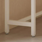 Simplistic Pine Wood Bar Table with White Metal Base for Dining