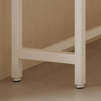 Simplistic Pine Wood Bar Table with White Metal Base for Dining