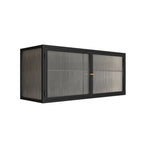 Black Metal Wall-Mounted Kitchen China Cabinet