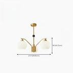 Modern 8-light Glass Globe Chandelier with Adjustable Height