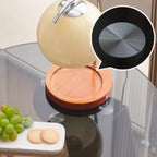 Modern Black Clear Glass Round Side Table for Couch