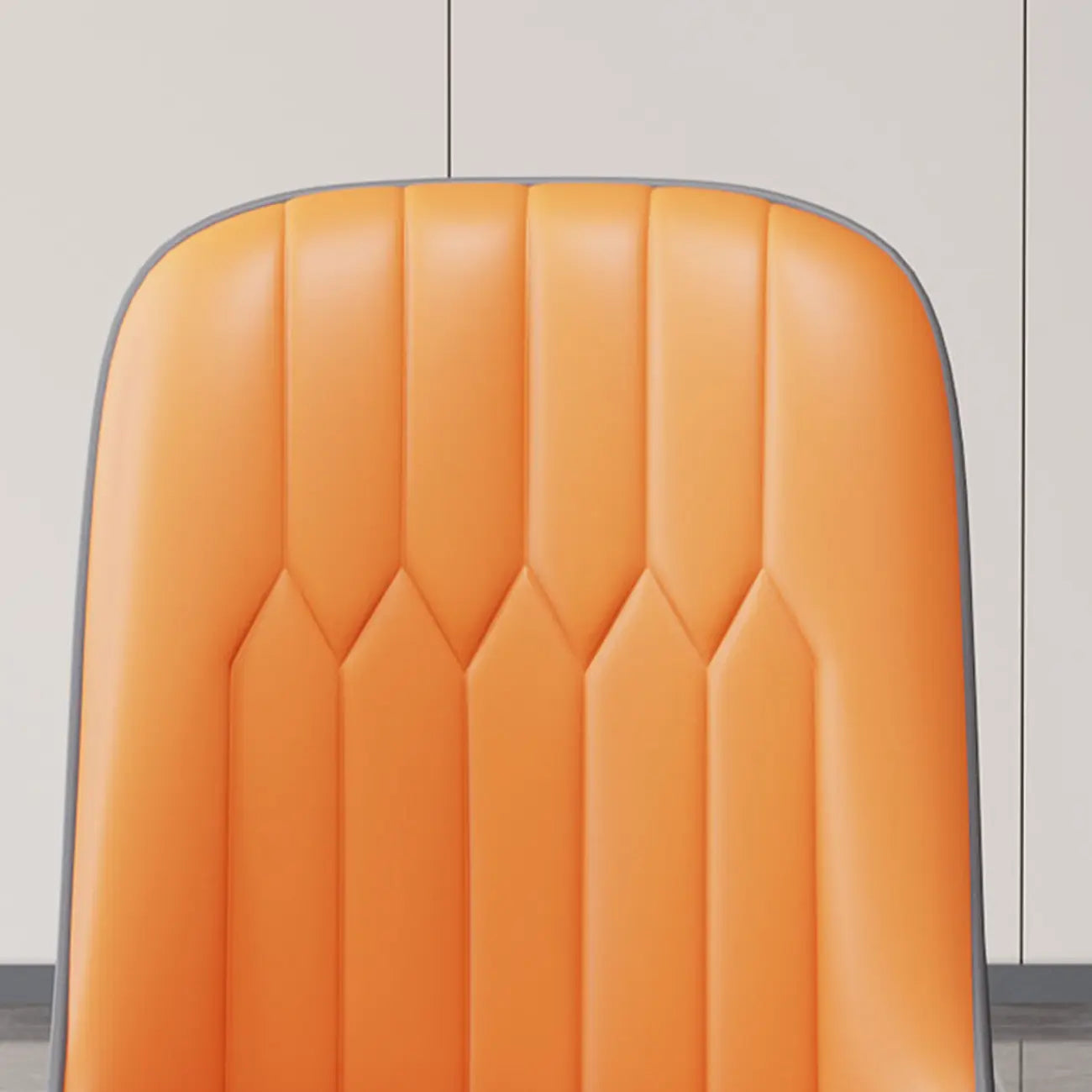 Modern Leather Upholstered Dining Chair with High Back