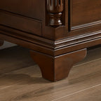 Classic Brown Wooden Double Dressers with 9-Drawers