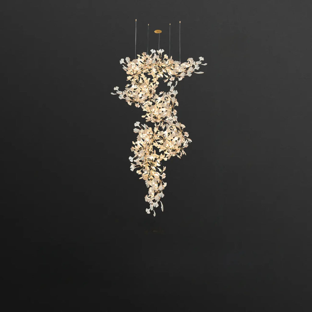 Luxury Adjustable Leaf  Chandelier for Open Spaces