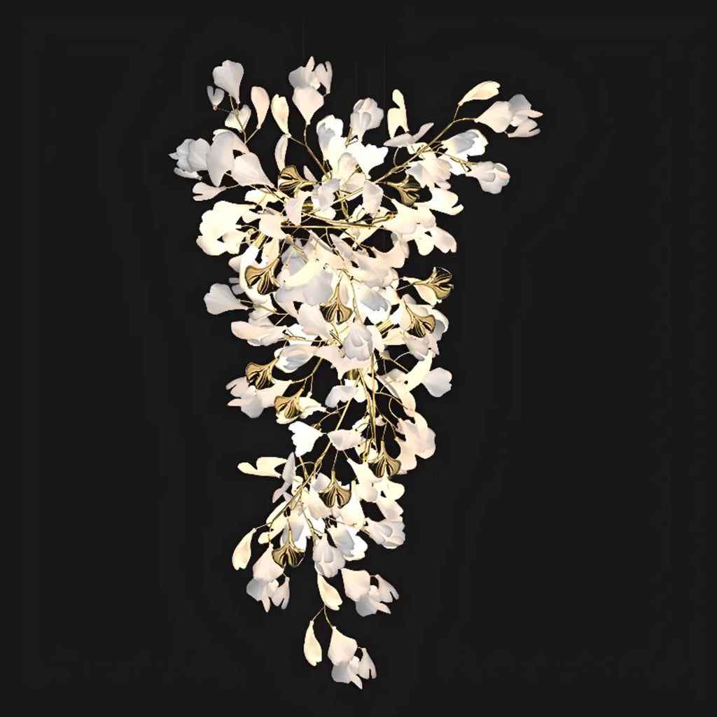 Luxury Adjustable Leaf  Chandelier for Open Spaces