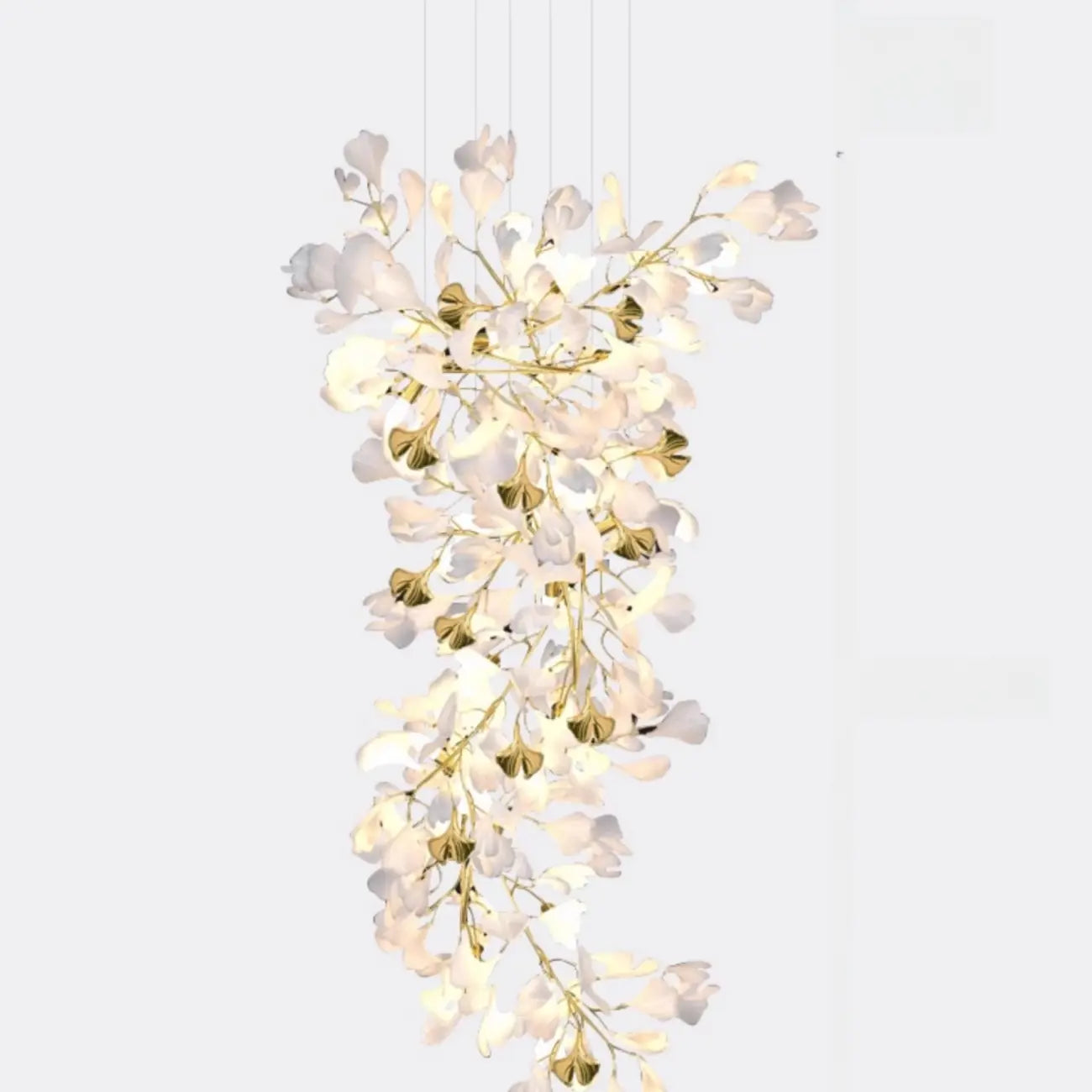 Luxury Adjustable Leaf  Chandelier for Open Spaces