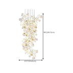 Luxury Adjustable Leaf  Chandelier for Open Spaces