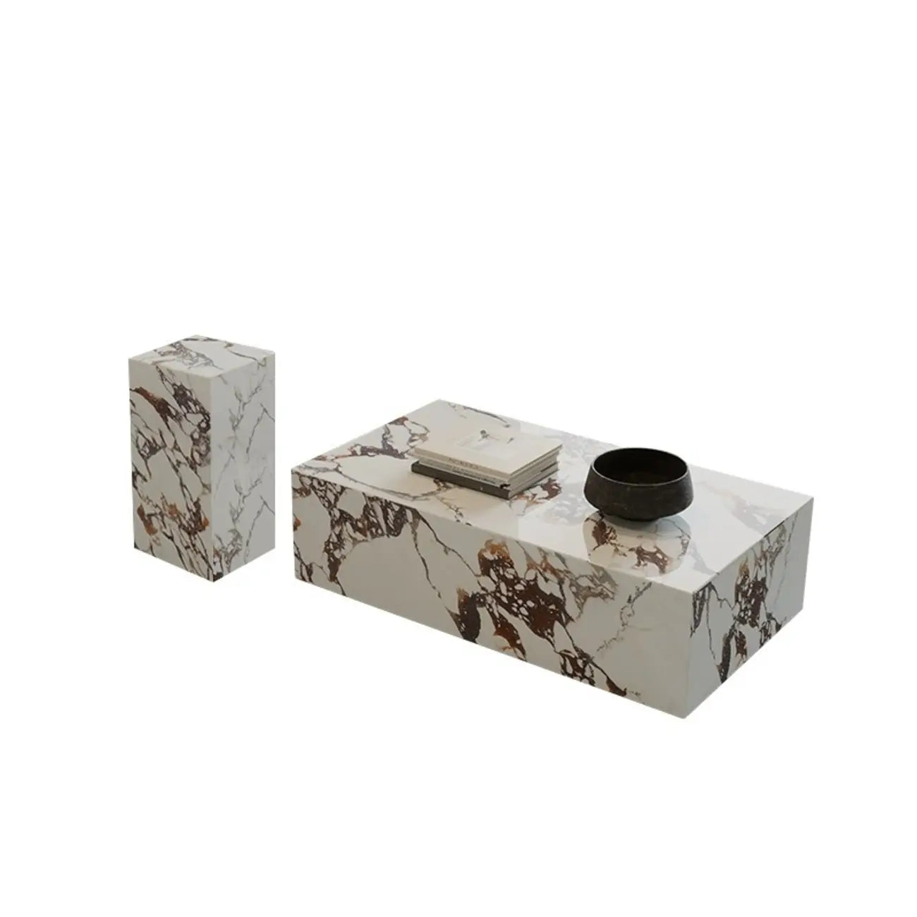 Modern Wooden  Coffee Table Set with Square Design