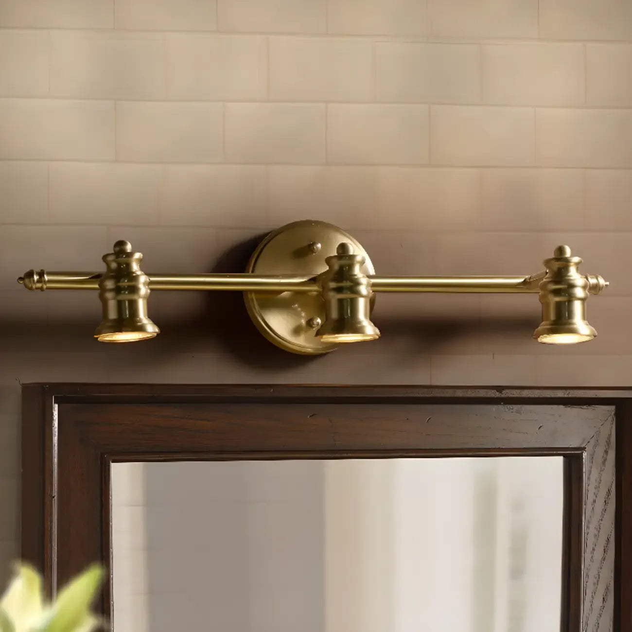 3-Light Vintage Bathroom Vanity Light Fixture Over Mirror