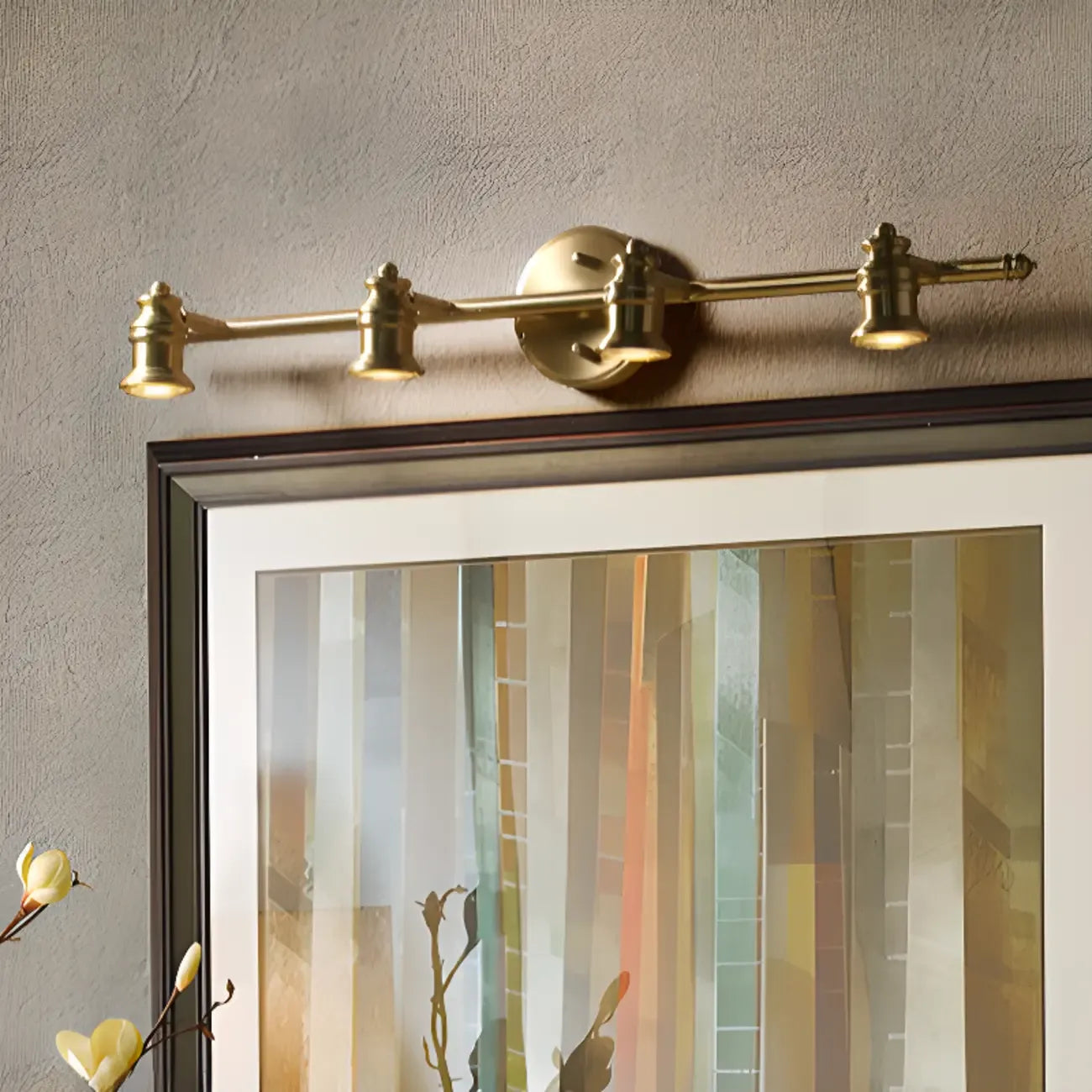 3-Light Vintage Bathroom Vanity Light Fixture Over Mirror