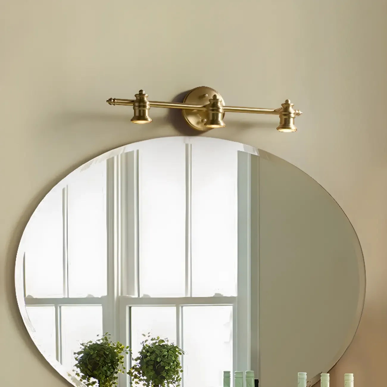 3-Light Vintage Bathroom Vanity Light Fixture Over Mirror