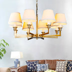 Vintage Gold Colonial Chandelier  with Adjustable Chain