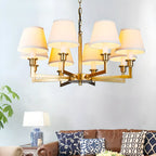 Vintage Gold Colonial Chandelier  with Adjustable Chain