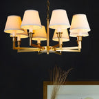 Vintage Gold Colonial Chandelier  with Adjustable Chain