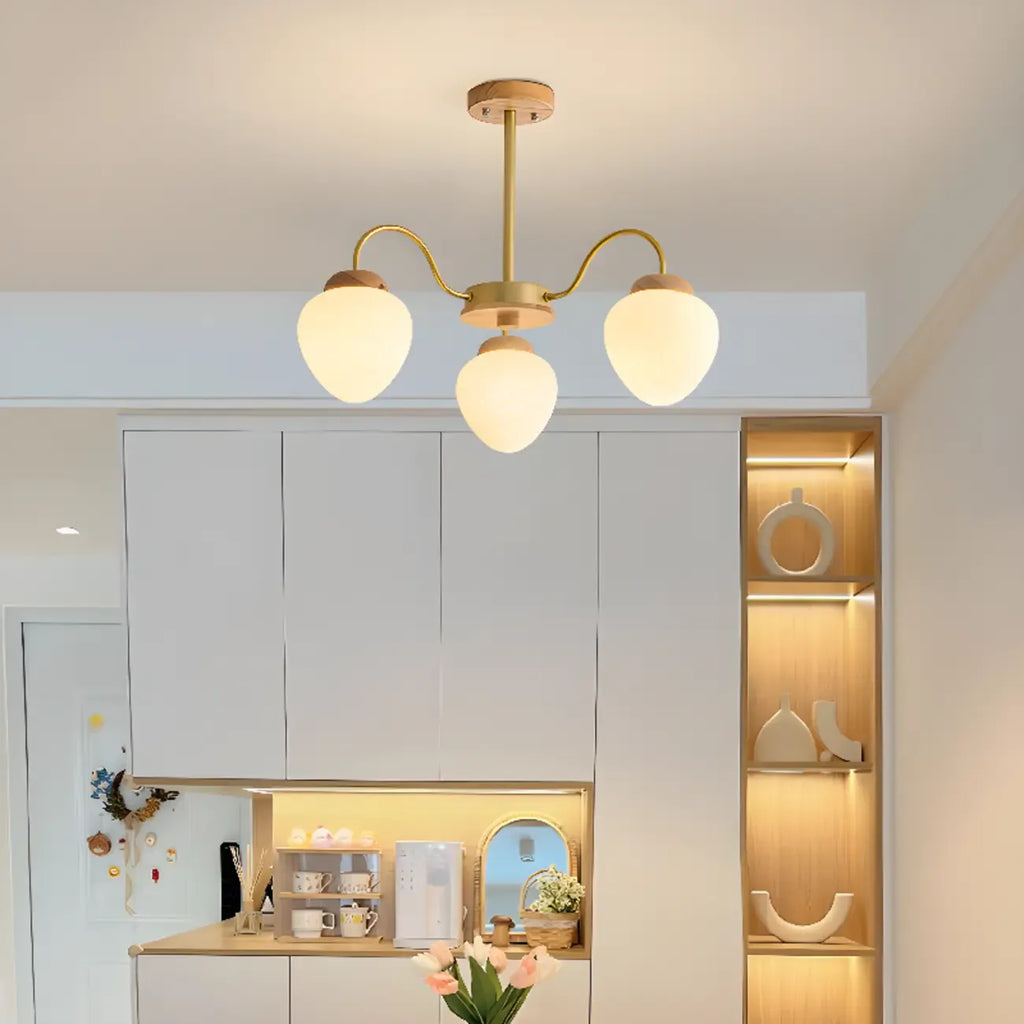 3/5/8-Light Modern Globe Ceiling Chandelier with Glass Shades