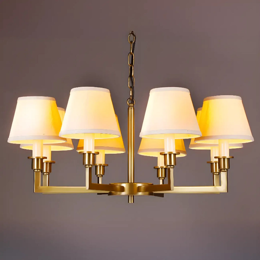 Vintage Gold Colonial Chandelier  with Adjustable Chain