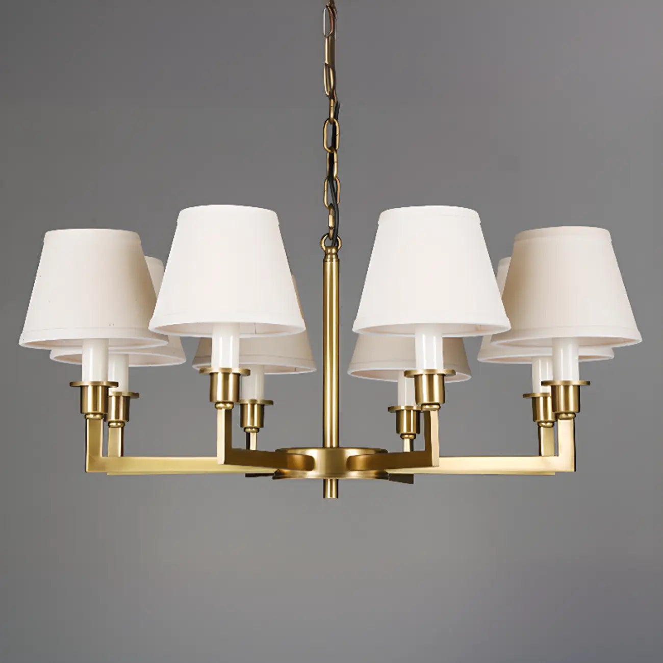 Vintage Gold Colonial Chandelier  with Adjustable Chain