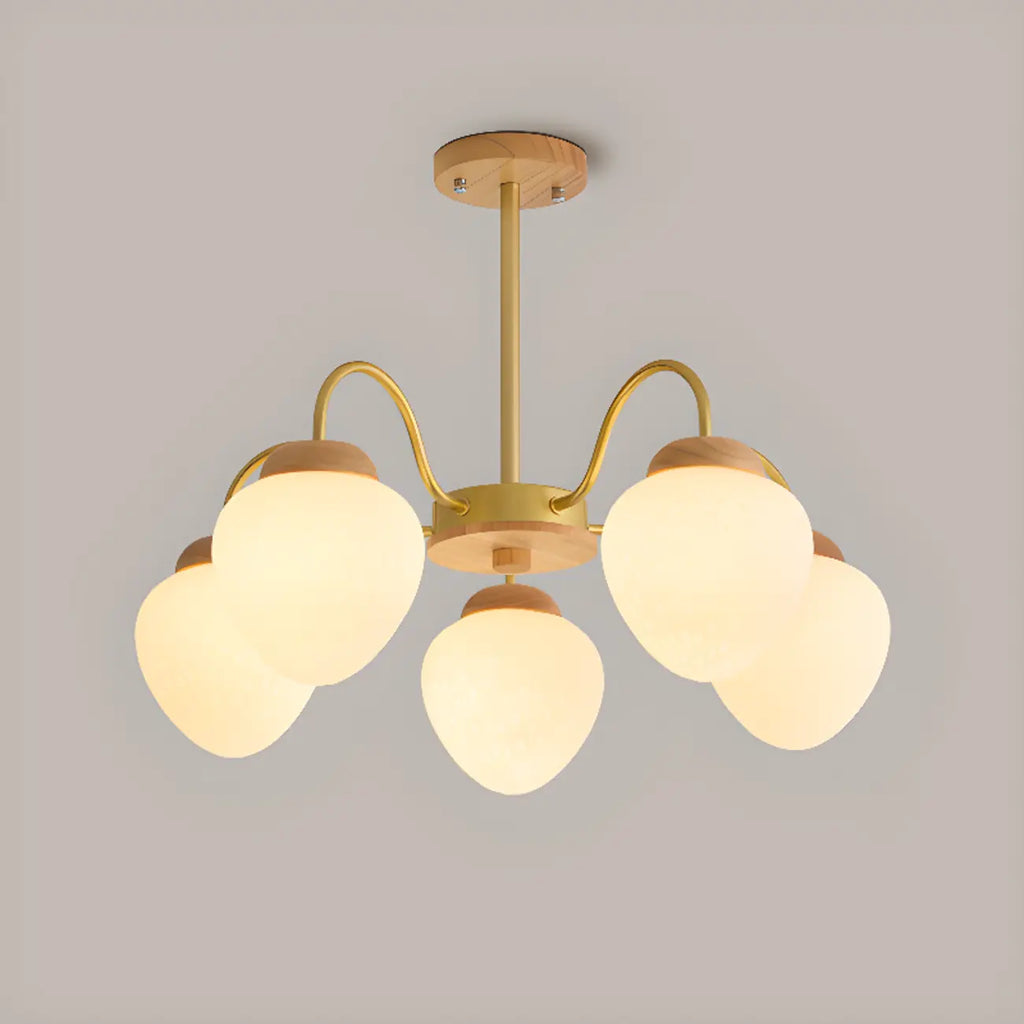3/5/8-Light Modern Globe Ceiling Chandelier with Glass Shades