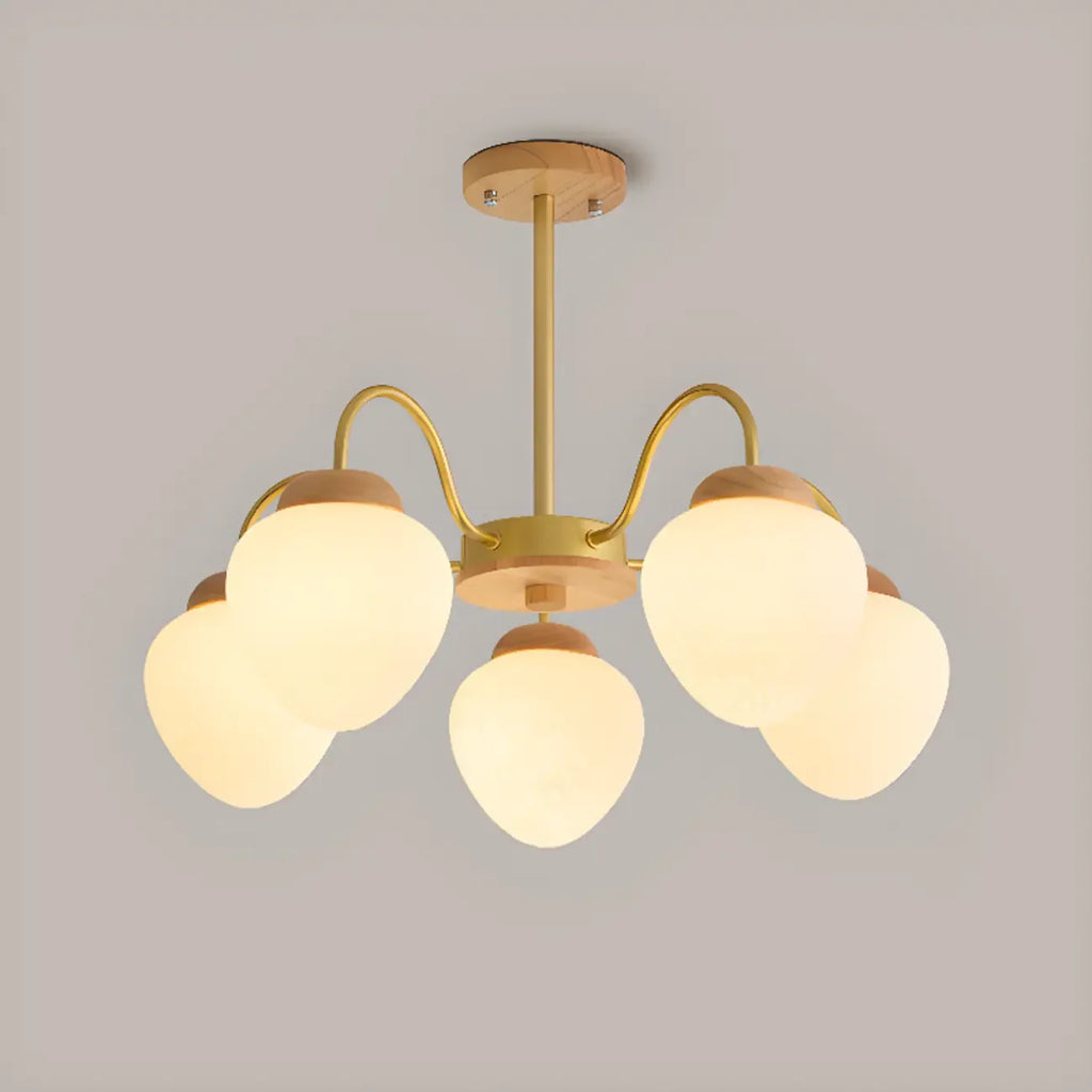 3/5/8-Light Modern Globe Ceiling Chandelier with Glass Shades
