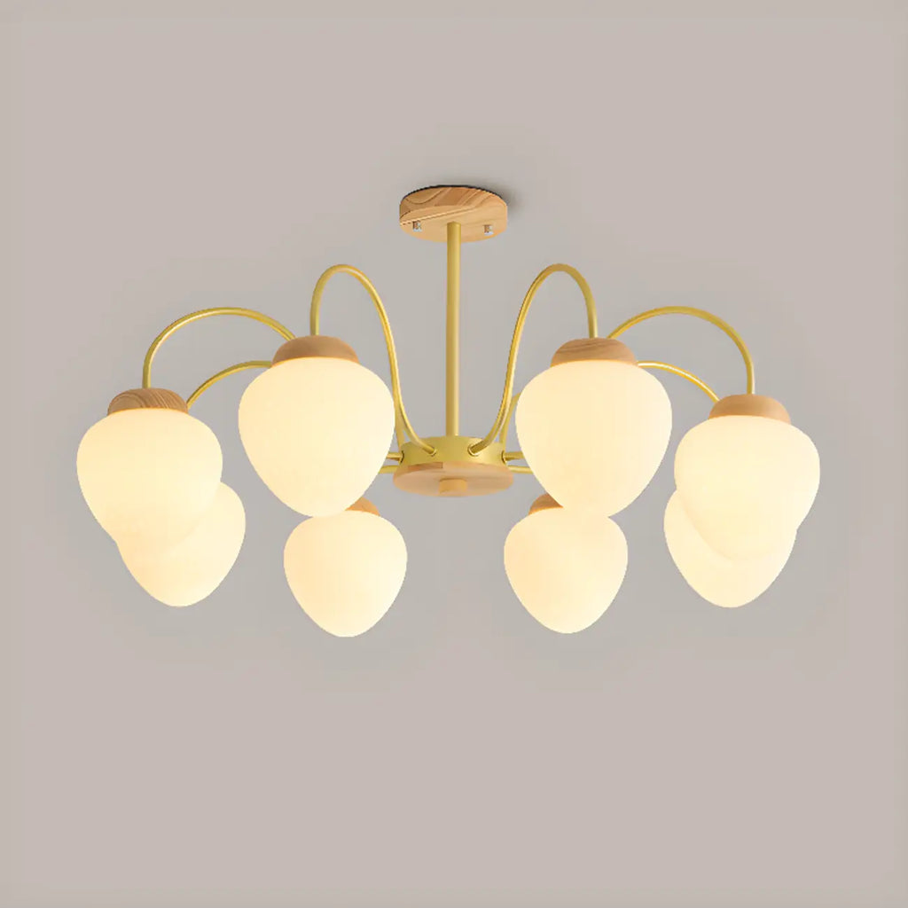 3/5/8-Light Modern Globe Ceiling Chandelier with Glass Shades
