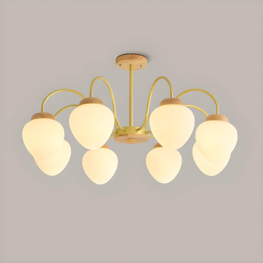 3/5/8-Light Modern Globe Ceiling Chandelier with Glass Shades