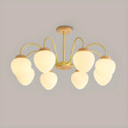 3/5/8-Light Modern Globe Ceiling Chandelier with Glass Shades