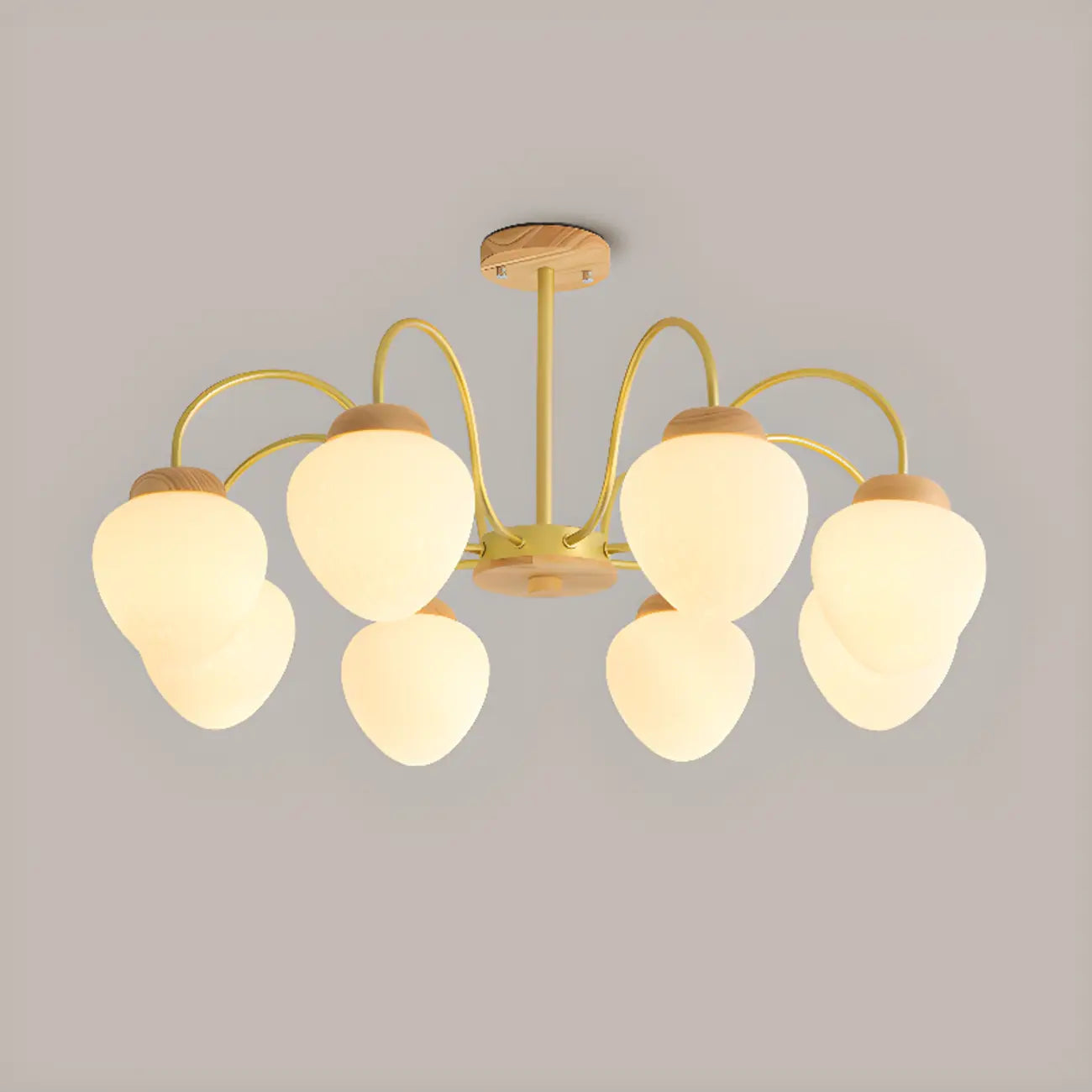 3/5/8-Light Modern Globe Ceiling Chandelier with Glass Shades