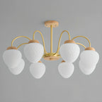3/5/8-Light Modern Globe Ceiling Chandelier with Glass Shades