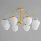 3/5/8-Light Modern Globe Ceiling Chandelier with Glass Shades