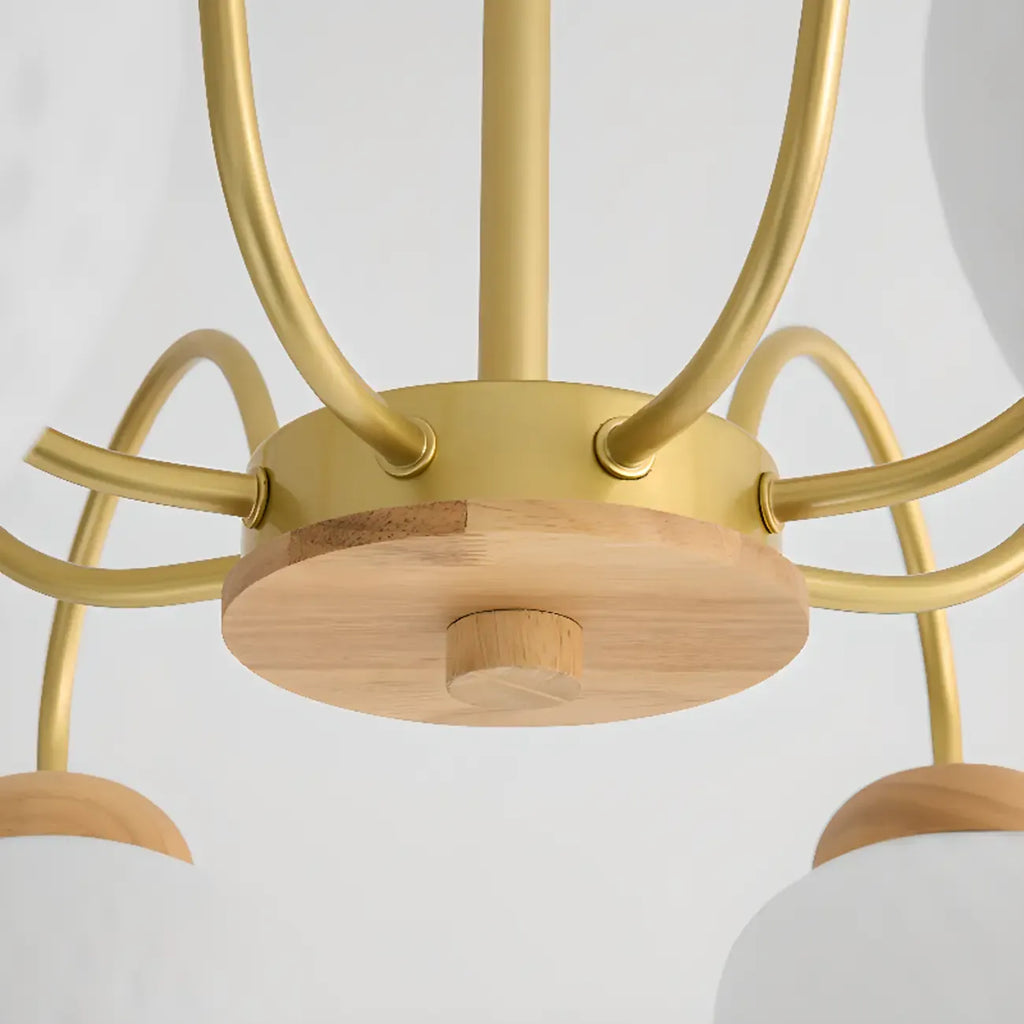 3/5/8-Light Modern Globe Ceiling Chandelier with Glass Shades