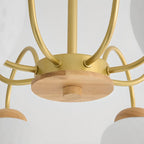 3/5/8-Light Modern Globe Ceiling Chandelier with Glass Shades