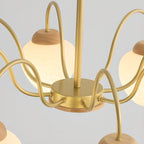 3/5/8-Light Modern Globe Ceiling Chandelier with Glass Shades
