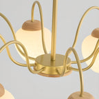 3/5/8-Light Modern Globe Ceiling Chandelier with Glass Shades