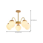 3/5/8-Light Modern Globe Ceiling Chandelier with Glass Shades