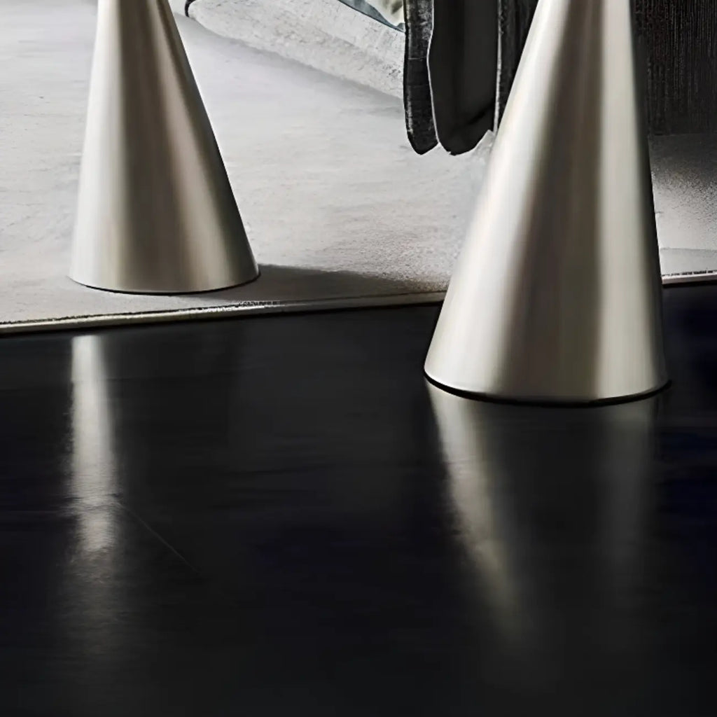 Modern Round Metal and Glass Side Table for Living Room
