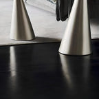 Modern Round Metal and Glass Side Table for Living Room