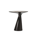 Modern Round Metal and Glass Side Table for Living Room