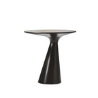 Modern Round Metal and Glass Side Table for Living Room