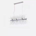Golden Geometric Crystal Island Light Adjustable Hanging Length