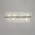 Golden Geometric Crystal Island Light Adjustable Hanging Length