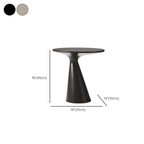 Modern Round Metal and Glass Side Table for Living Room