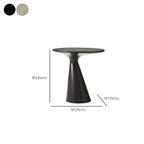 Modern Round Metal and Glass Side Table for Living Room