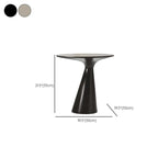 Modern Round Metal and Glass Side Table for Living Room