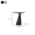 Modern Round Metal and Glass Side Table for Living Room