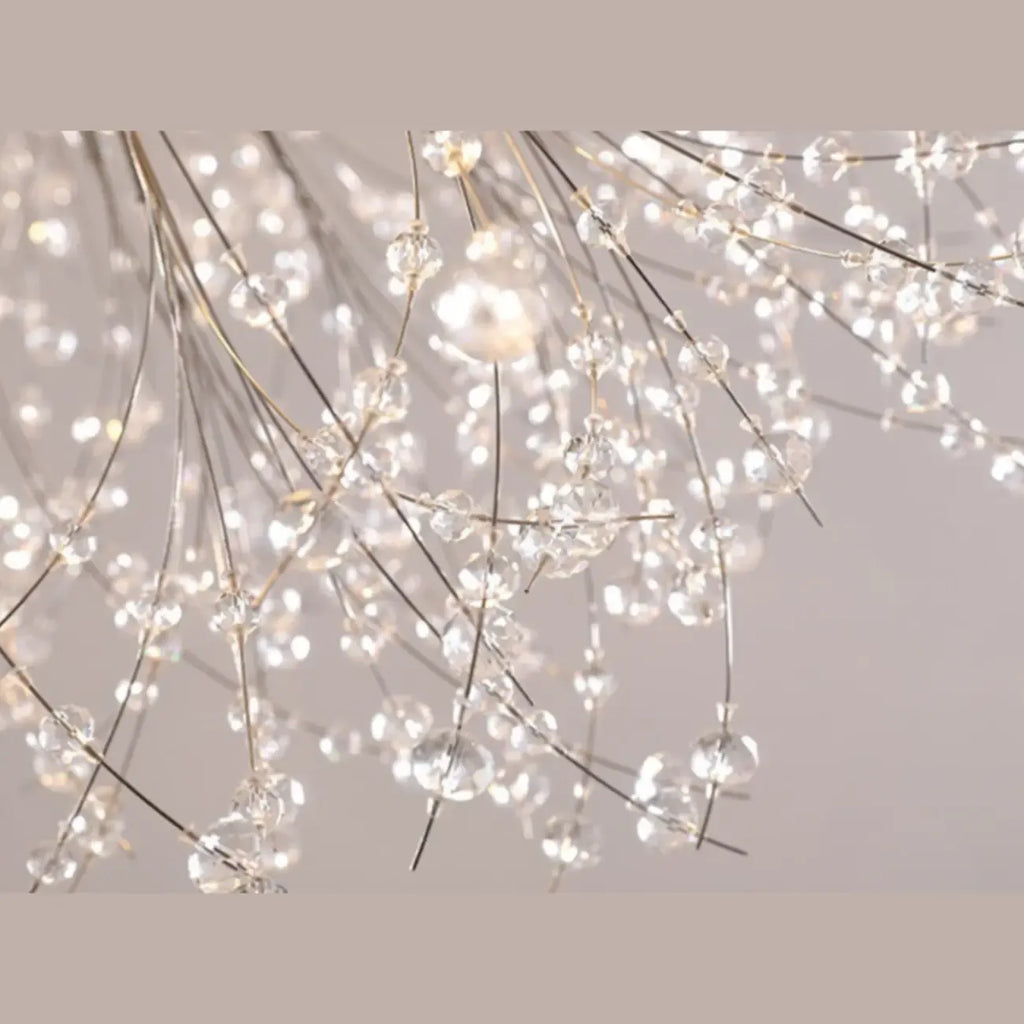 Golden Geometric Crystal Island Light Adjustable Hanging Length